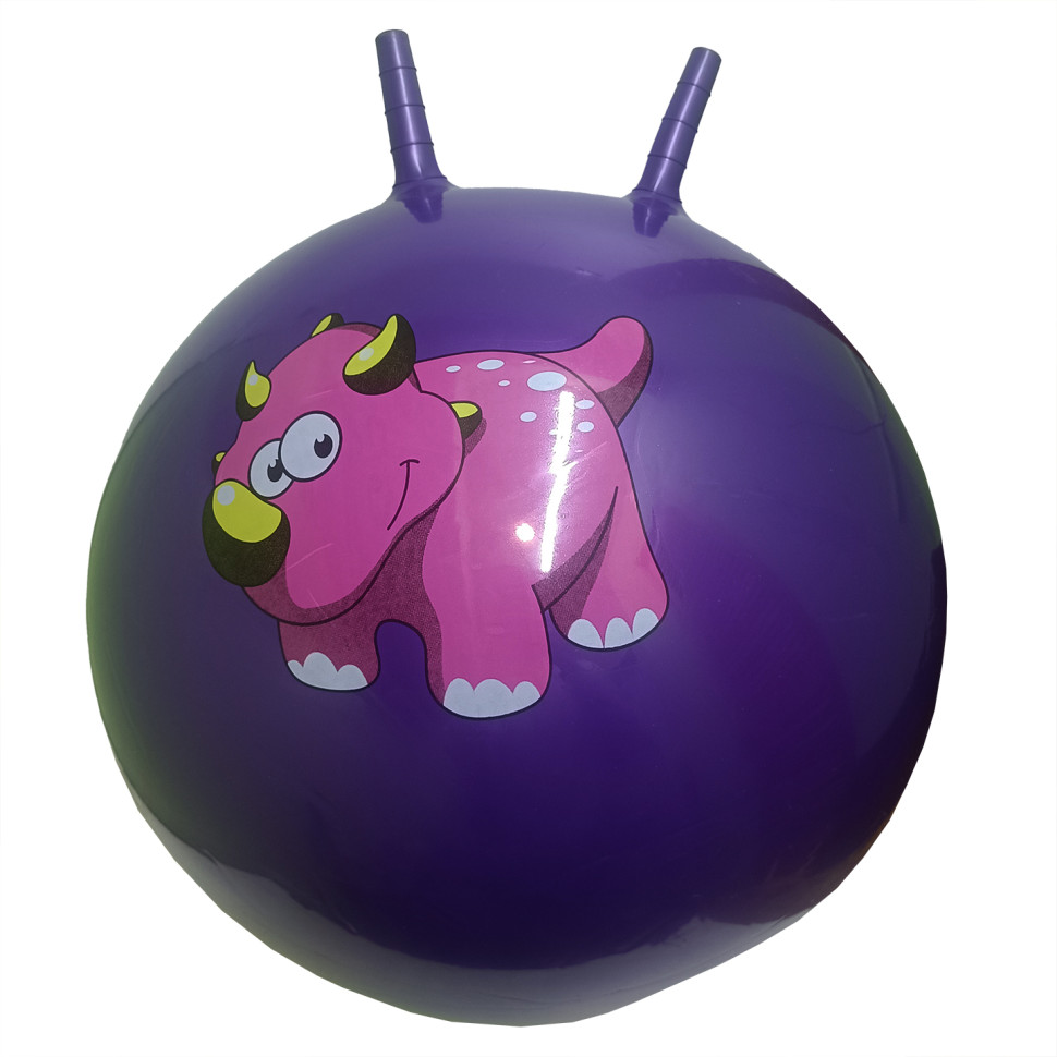 М'яч для фітнесу Bambi B6505 ріжки 65 см 580 грам Фіолетовий