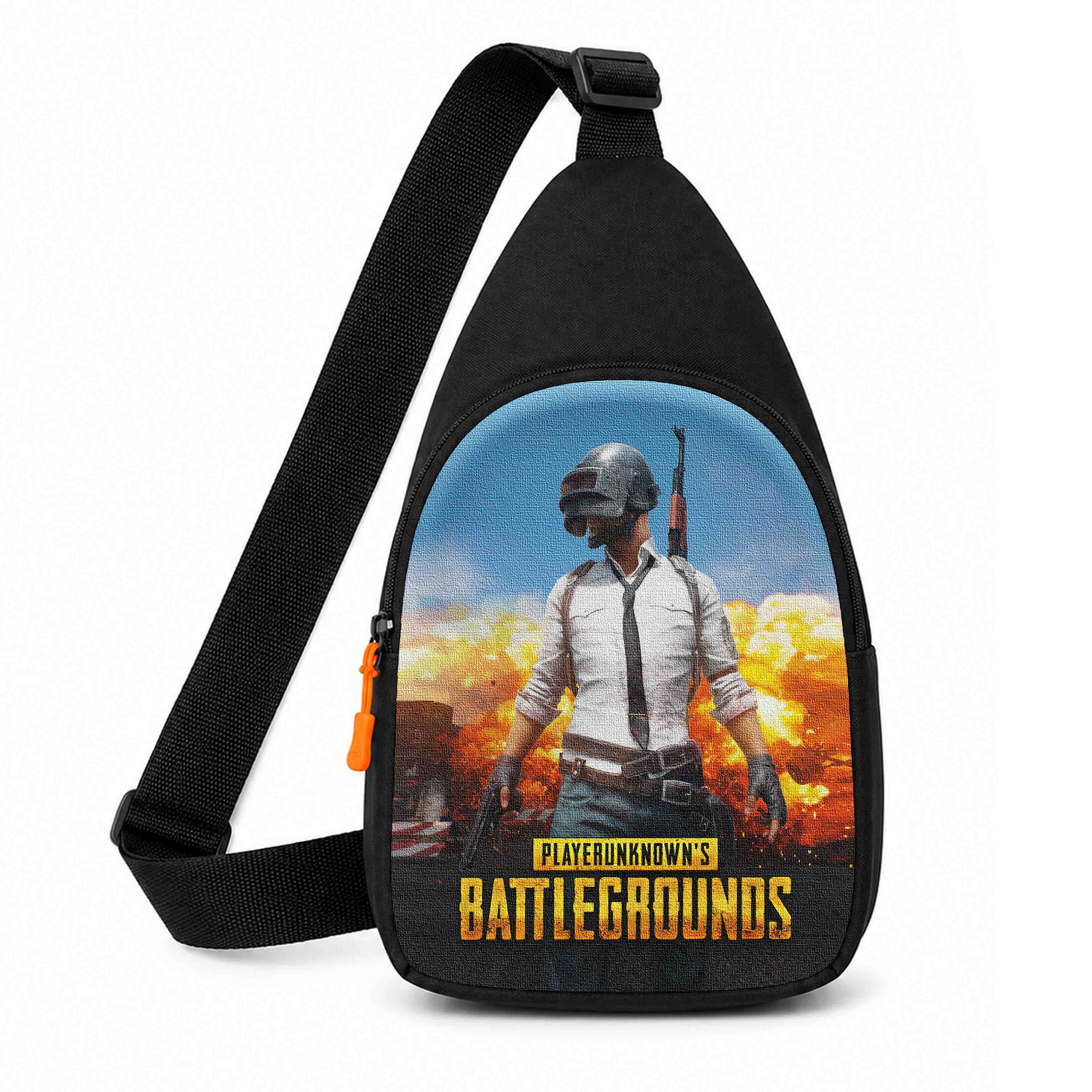 Дитяча сумка-слинг PUBG чорна 29x17x5 см