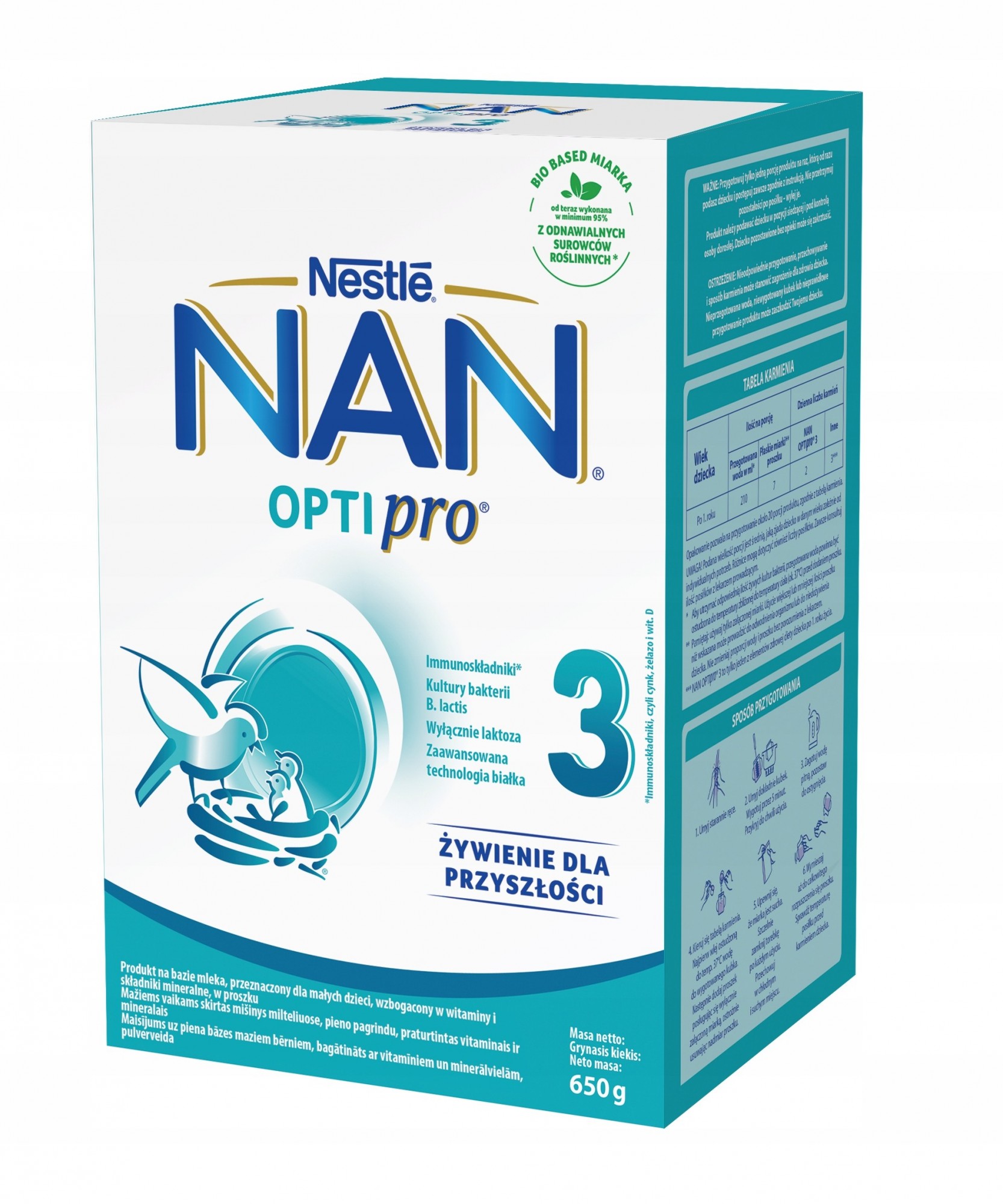 Сухая молочная смесь NAN Opti Pro 3/650 г