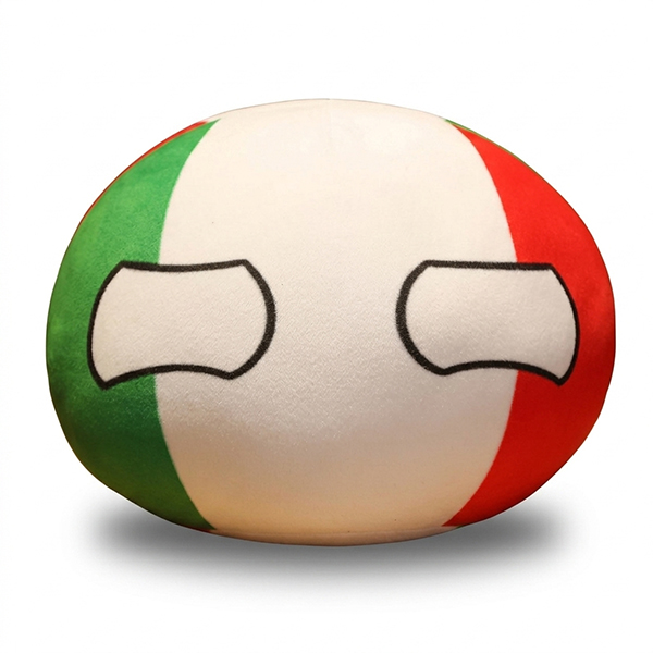 Брелок-іграшка Countryballs Італія 10 см — м'яка іграшка з плюшу Bioworld, різнокольоровий
