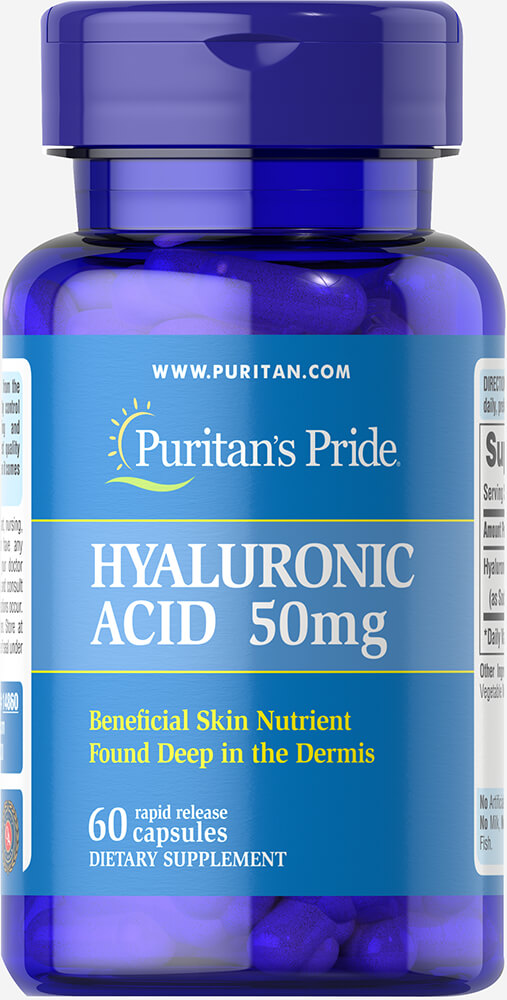 Гиалуроновая кислота Puritan's Pride Hyaluronic Acid 50 mg 60 Caps