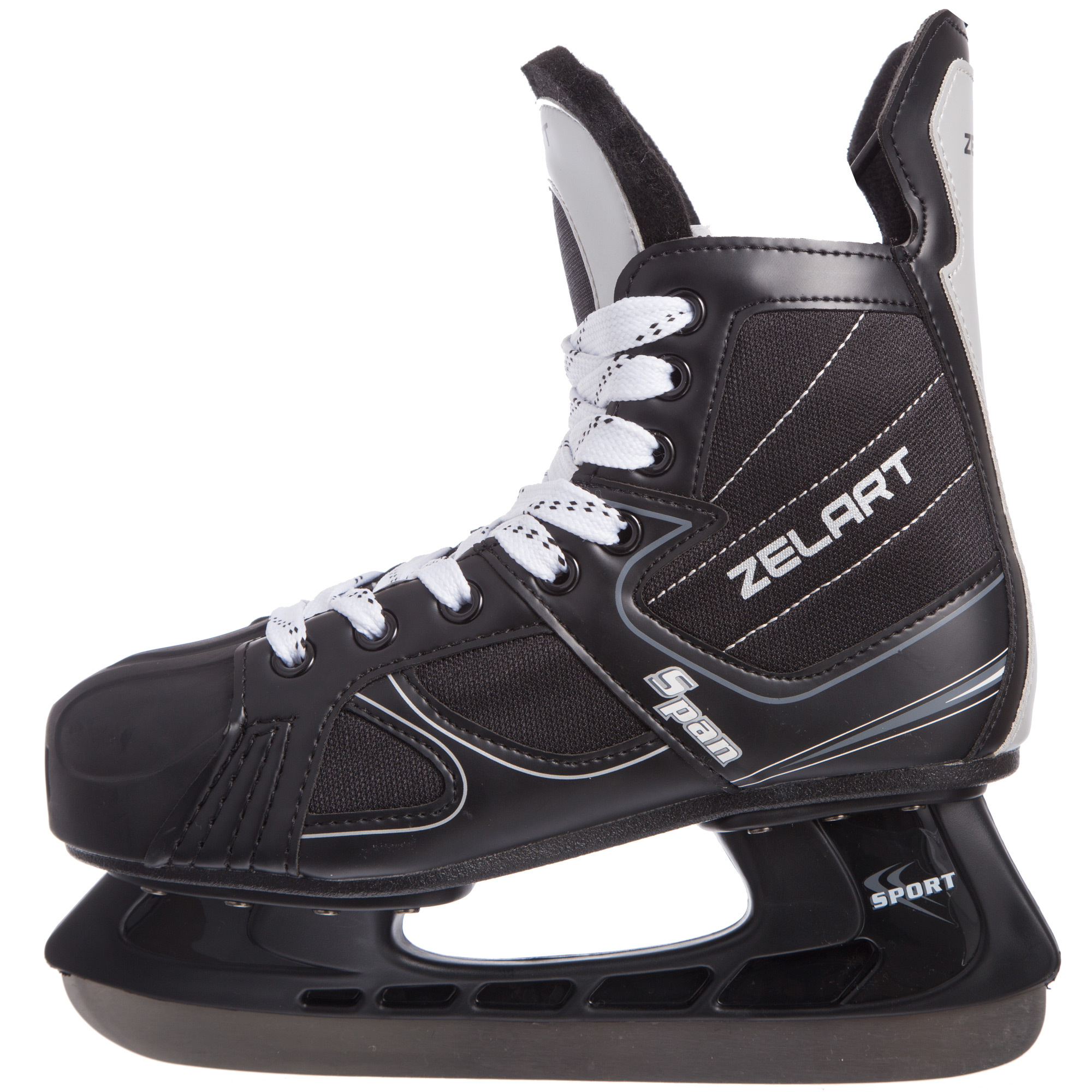 Ковзани хокейні planeta-sport PVC Z-0887 42 Чорно-білий