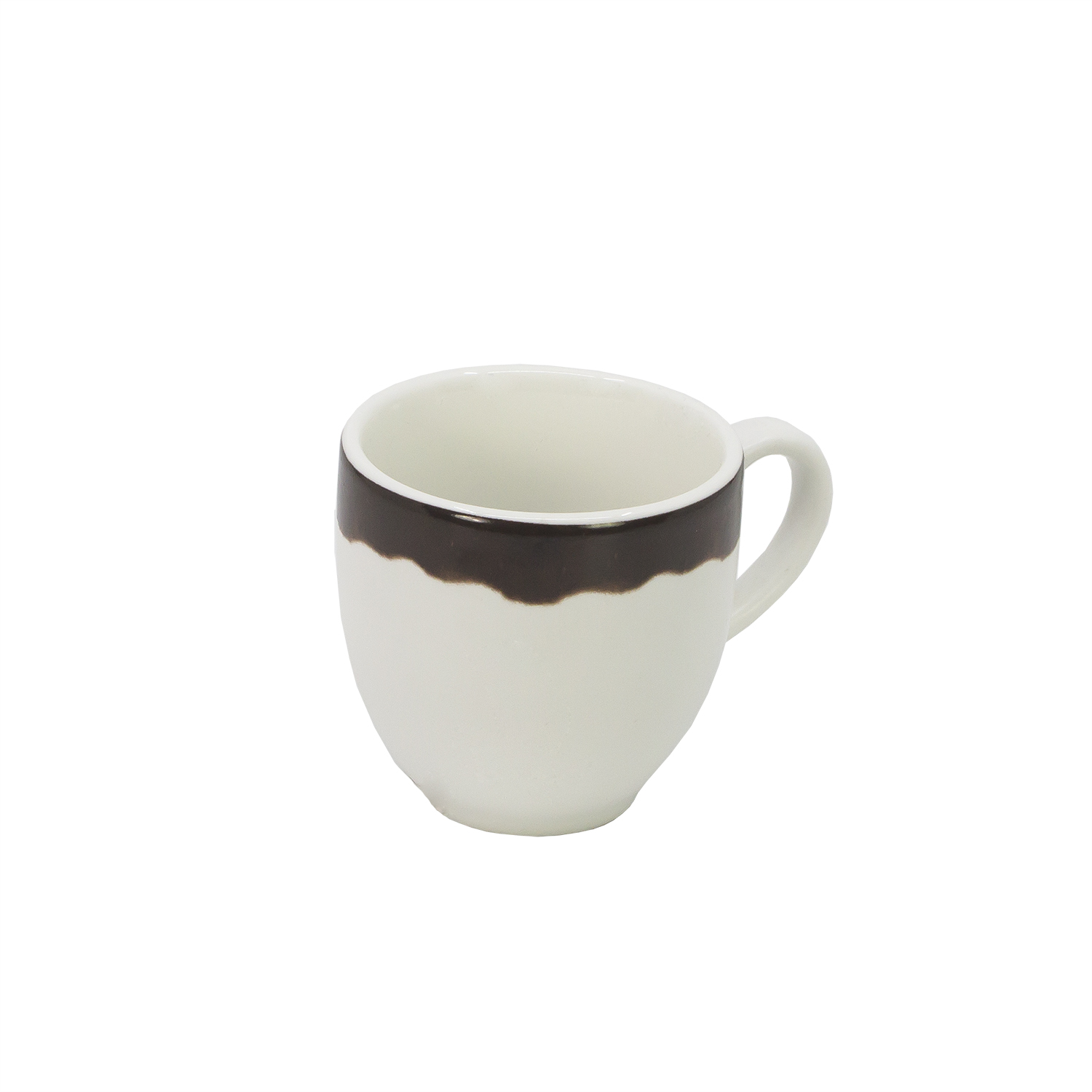 Чашка для еспресо RAK Porcelain Woodart порцеляна 90 мл Білий з коричневим (95120)