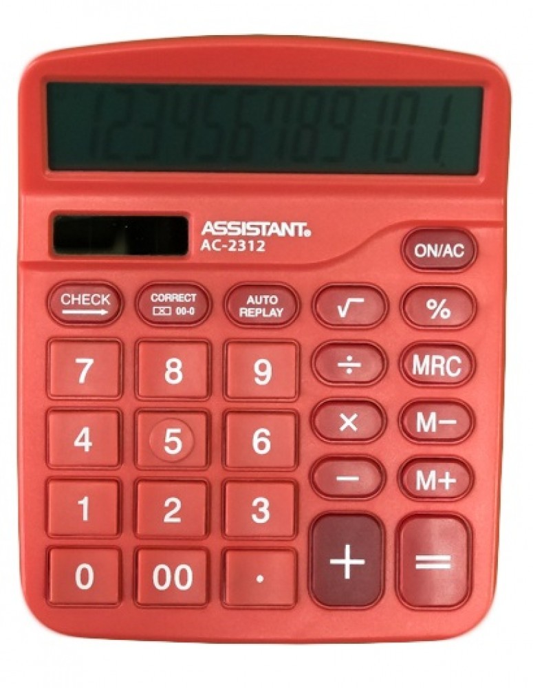 Калькулятор ASSISTANT АС02312 red 12 разрядов Красный