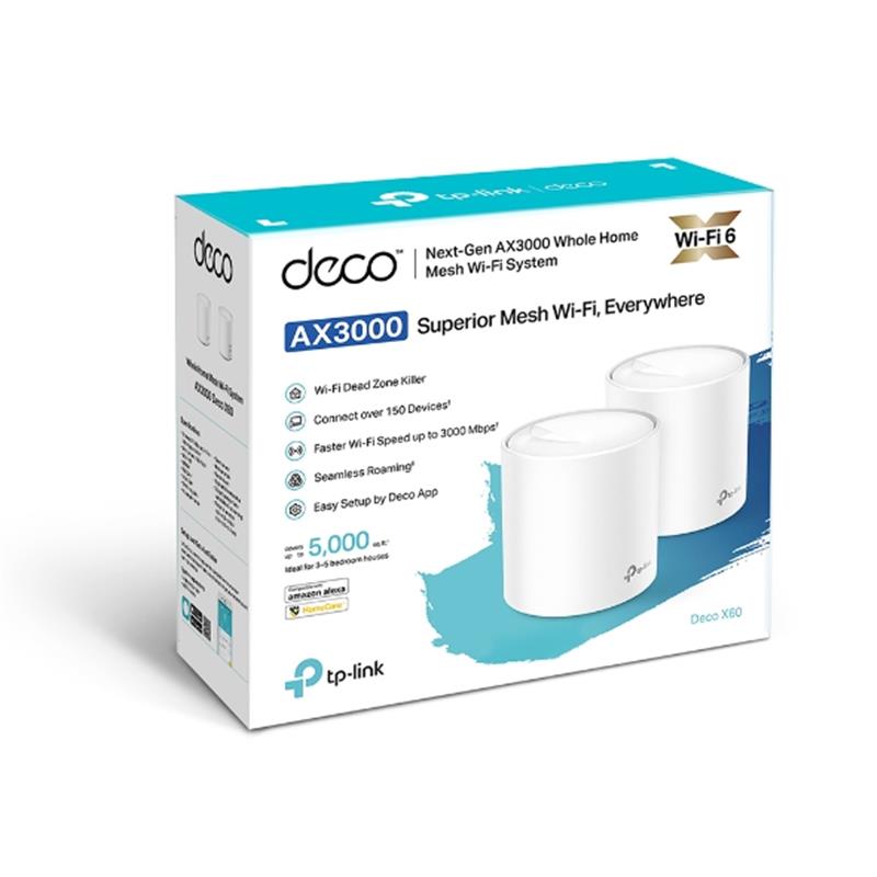 WiFi Mesh система TP-Link Deco X60 2-pack White