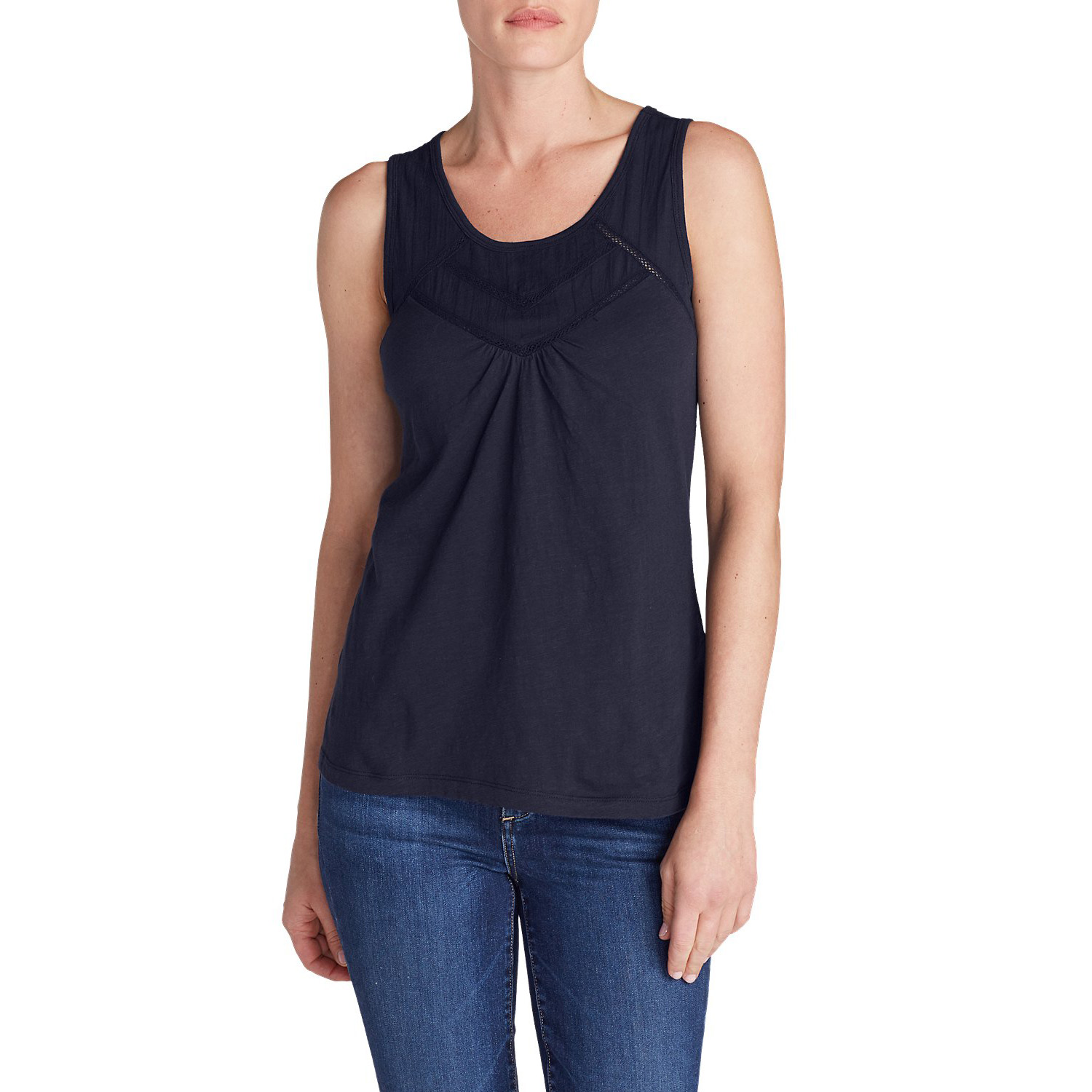 Туніка Eddie Bauer Women Daybreak Tank Top Solid ATLANTIC M Темно-синя (0347AT-M)