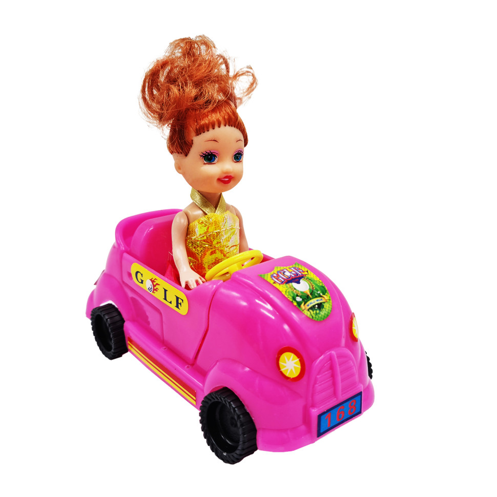 Детская кукла Bambi 689-6 в машинке Розовый