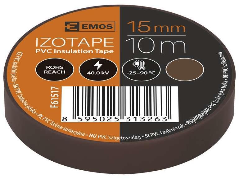 Изолента EMOS PVC 15/10 BROWN