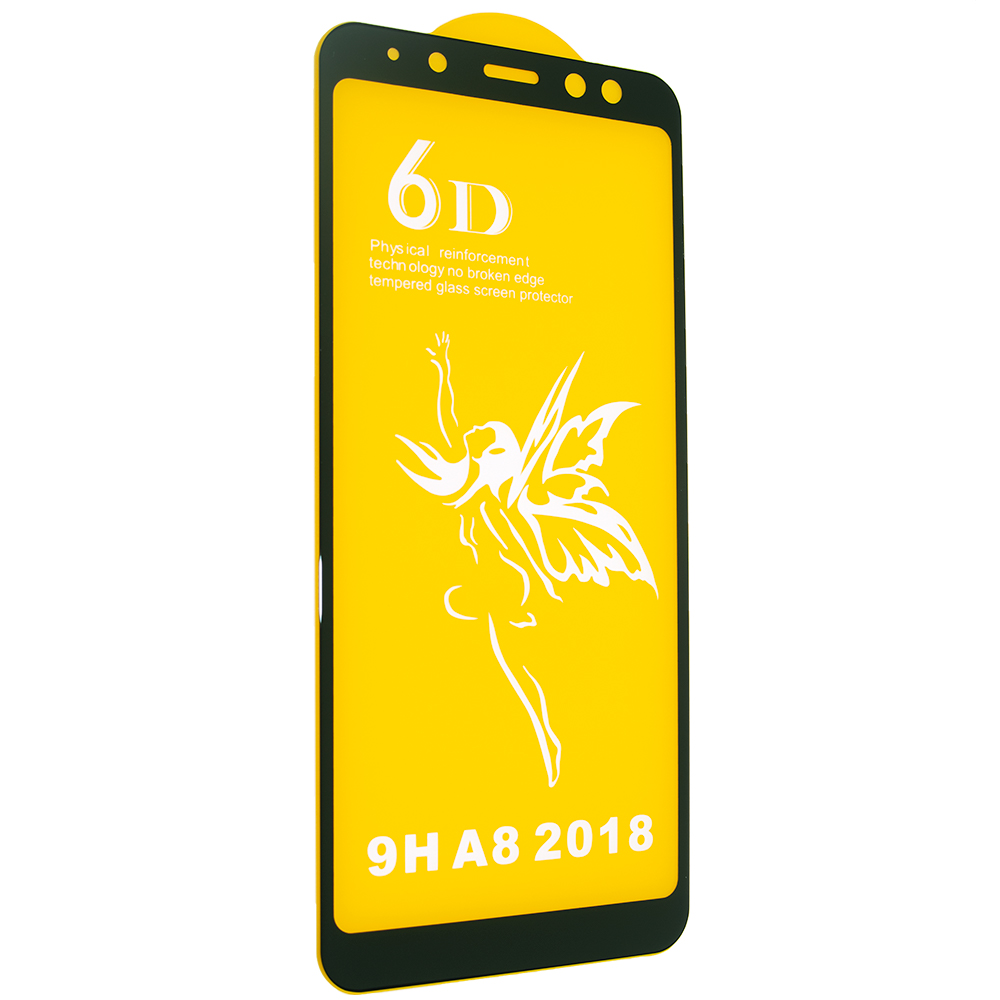 Захисне скло 6D Premium Glass 9H Full Glue Samsung A8 2018 A530 Black (00005830)