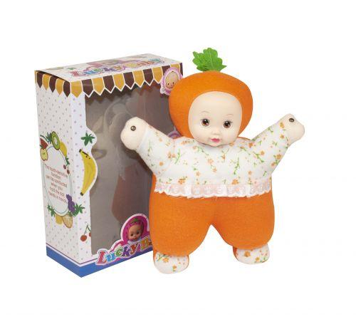 Музична м'яка лялька Lucky Baby (у біло-оранжевому вбранні) T1-18A
