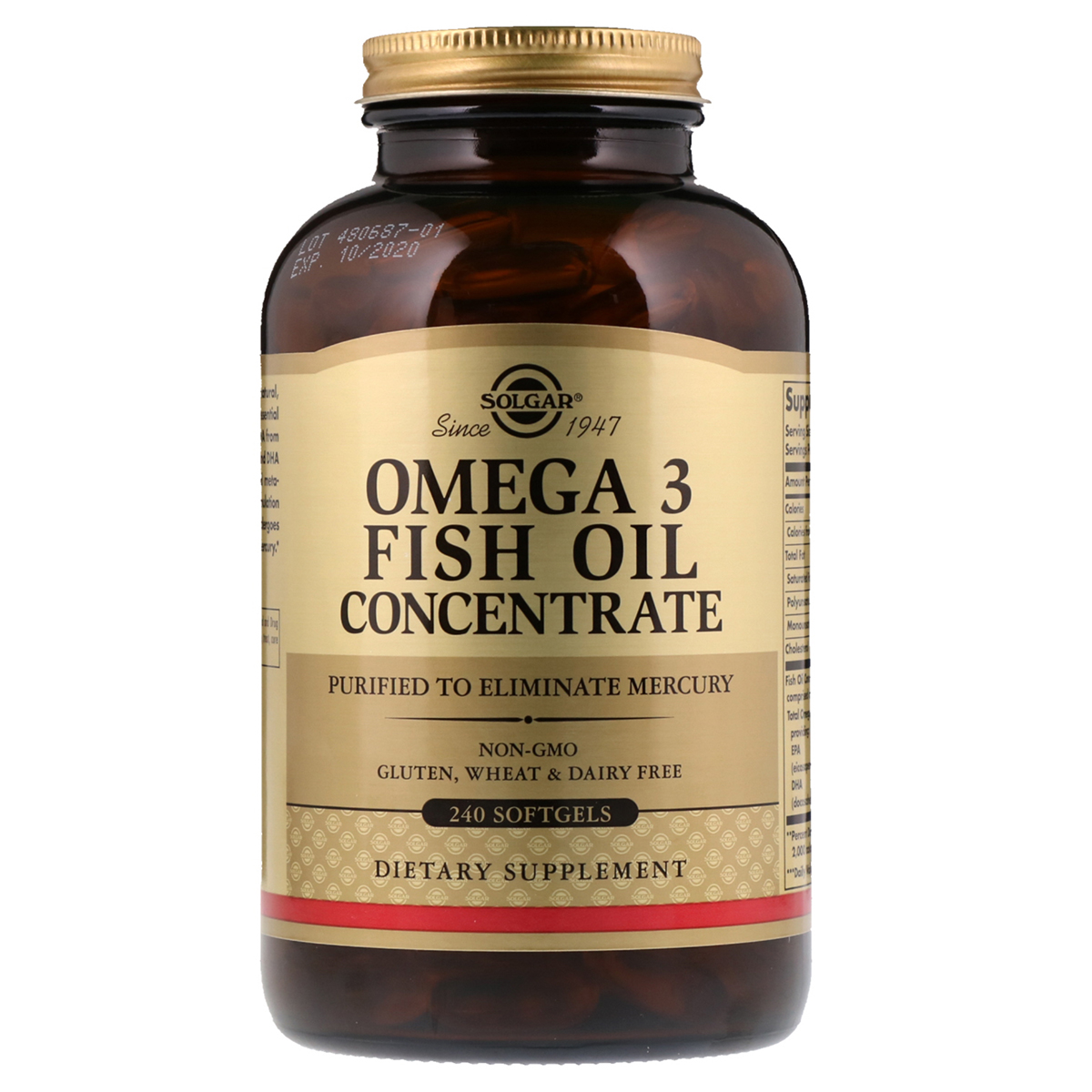 Рыбий жир Solgar Omega-3 Fish Oil Concentate 240 желатиновых капсул (SOL01699)