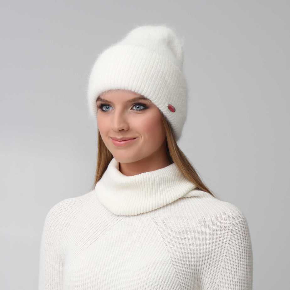 Шапка женская колпак 945-977 LuckyLOOK One Size Белый