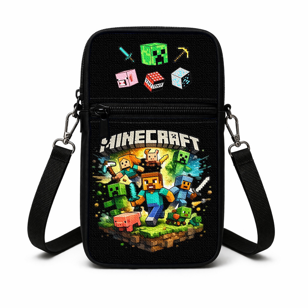Дитяча сумка через плече з принтом Minecraft 19×10×5 см — арт. 3015352168