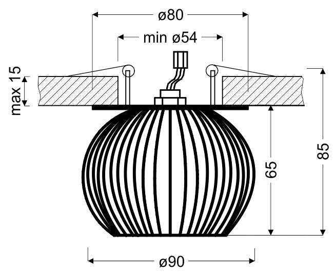 Точечный светильник Candellux SK-93 Черный (2268767)