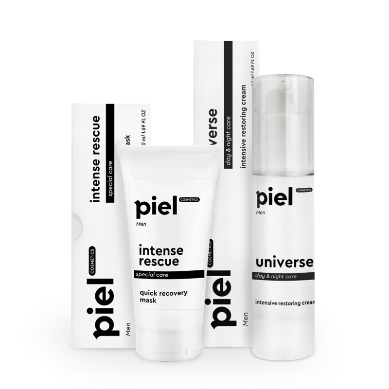 Інтенсивний комплекс для догляду за чоловічою шкірою Piel Cosmetics 2 шт