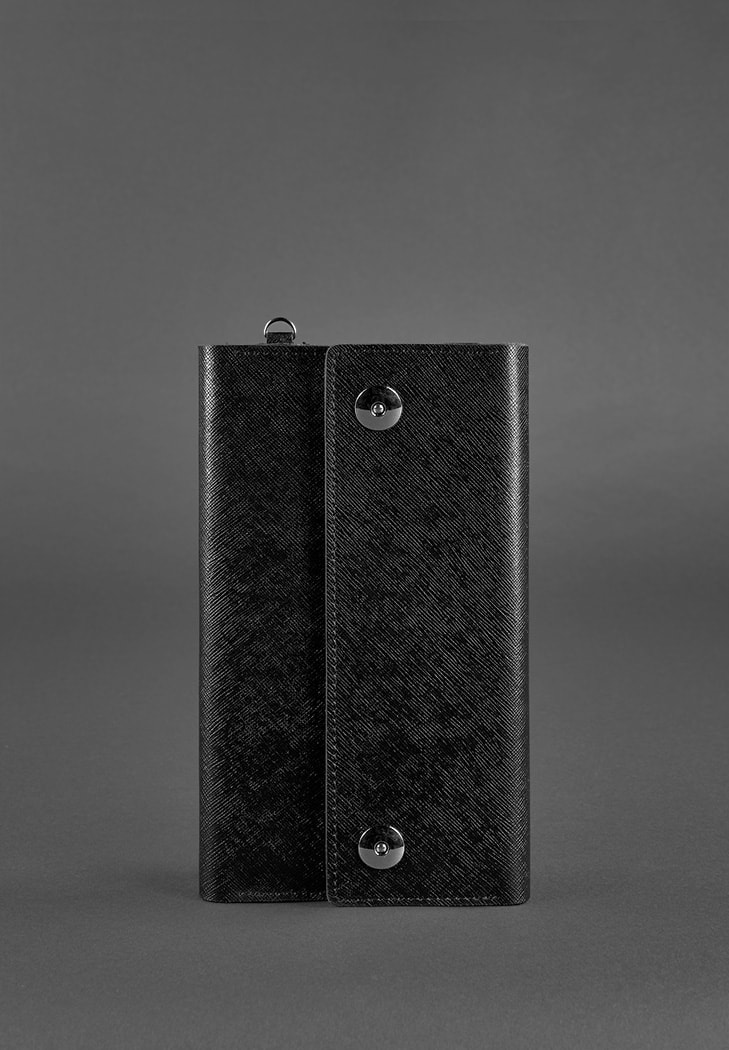 Кожаный клатч-органайзер (Тревел-кейс) 5.0 черный Blackwood BlankNote