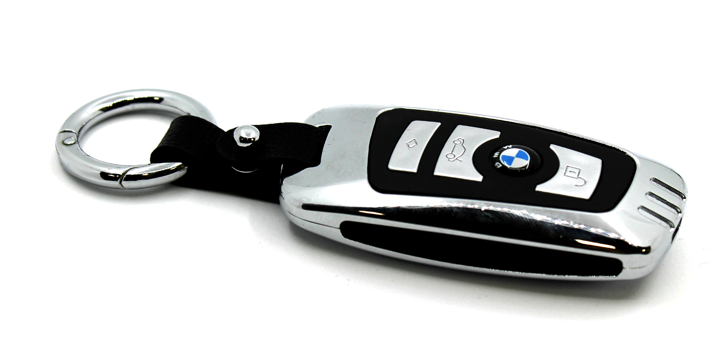 Электроимпульсная USB зажигалка-брелок BMW Серый с черным (200484)