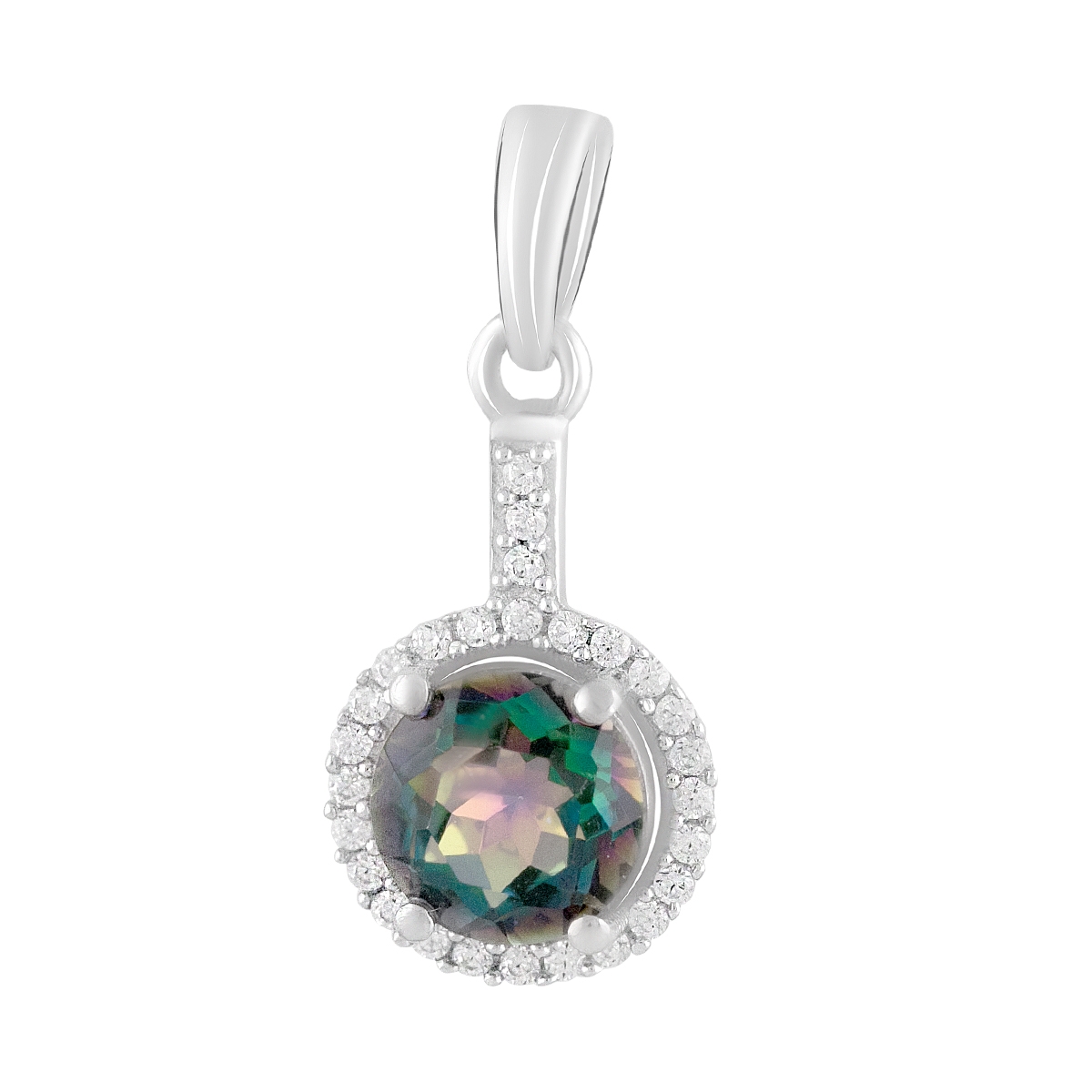 Серебряная подвеска SilverBreeze с мистик топазом 2.18ct (2124382)