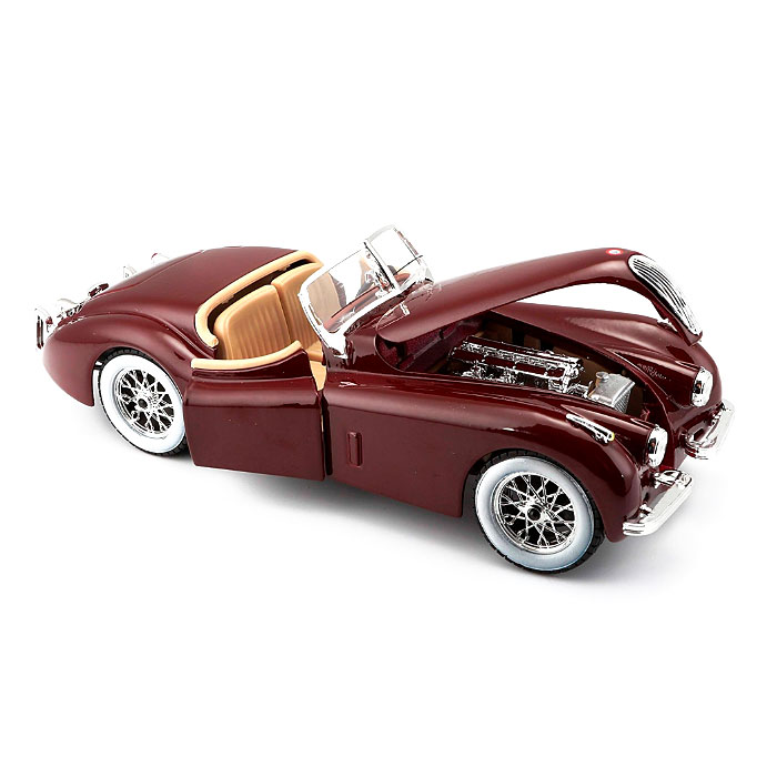 Модель машинки Jaguar Xk 120 1951 Red 1:24 Bburago OL32852