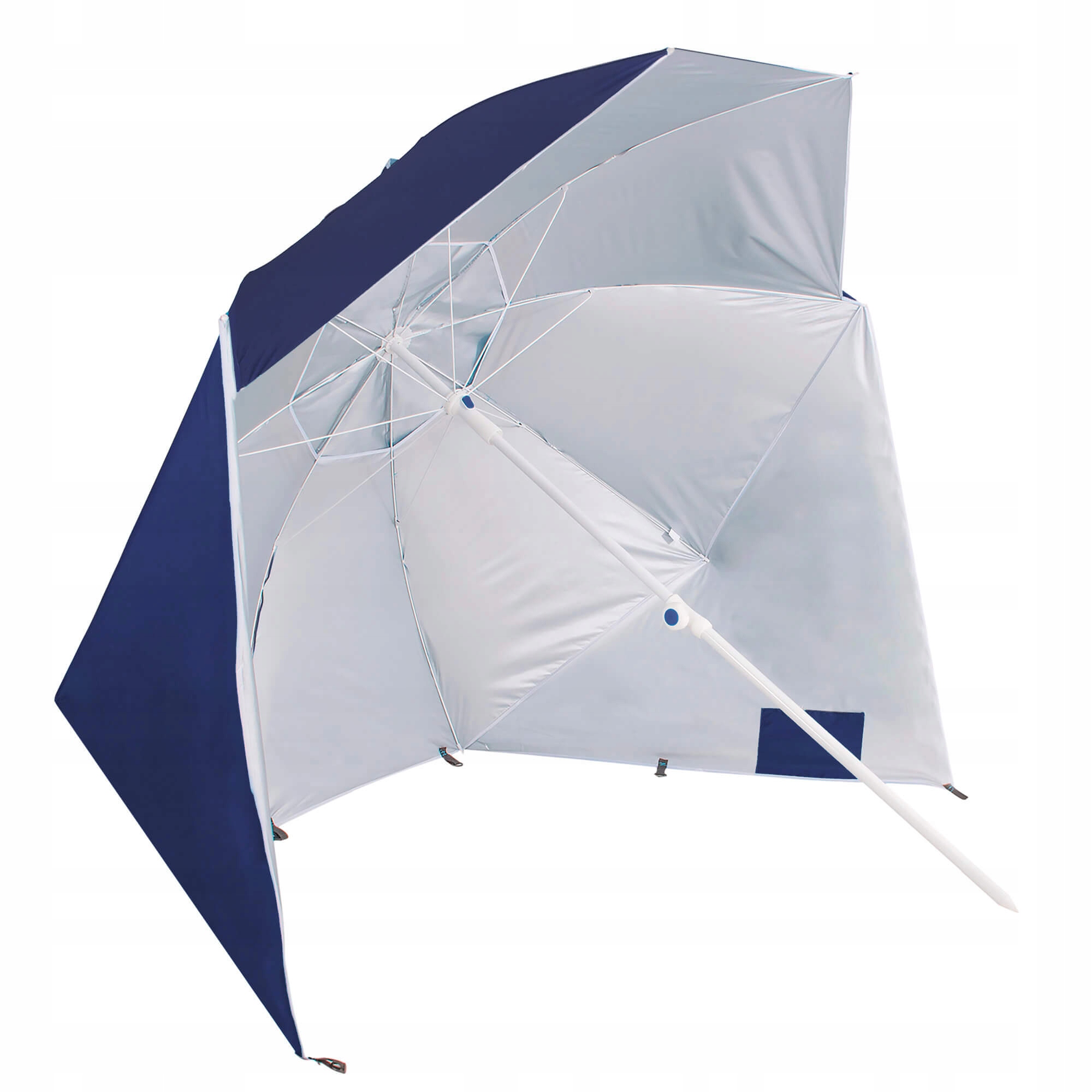 Пляжний парасолька-тент 2 в 1 Springos XXL BU0015 Blue/White