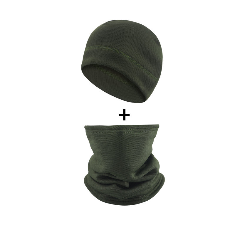 Комплект шапка и баф флисовая Lesko JY-139 One Size Green