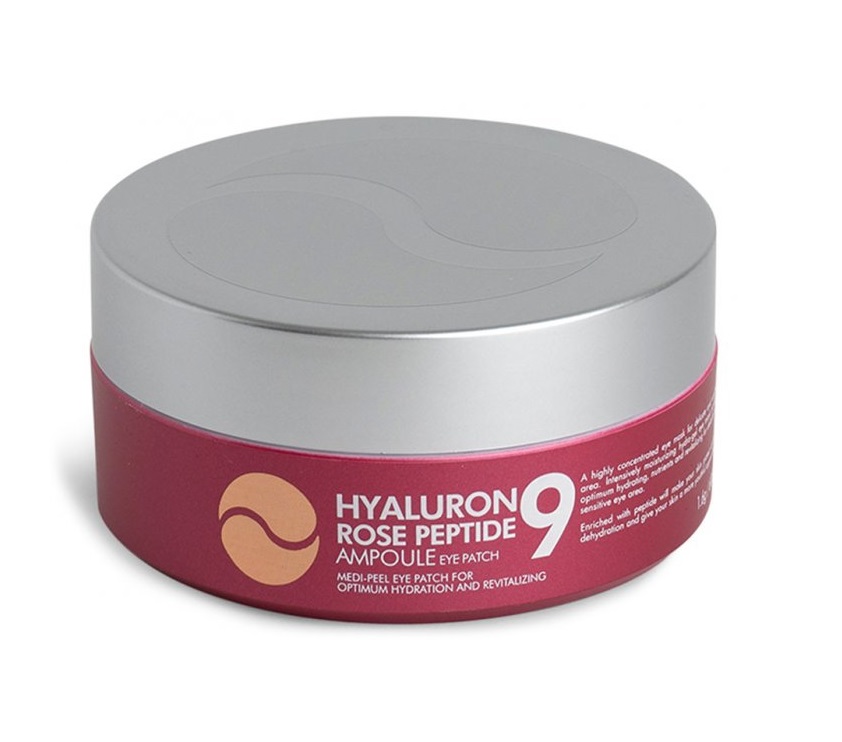 Гидрогелевые патчи с экстрактом розы и пептидами Hyaluron Rose Peptide 9 Ampoule Eye Patch Medi-Peel 60 шт