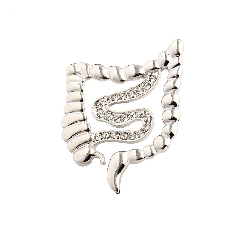 Значок BROCHE Кишечник серебристый BRGV113166