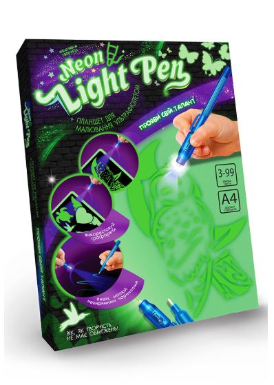 Набор креативного творчества Neon Light Pen Сова укр Dankotoys (NLP-01-01U)