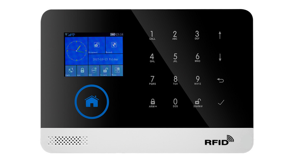GSM-сигналізація RFID JYX-W-G600 WIFI для дому сенсорна з датчиком руху Чорний (hub_np2_1183)