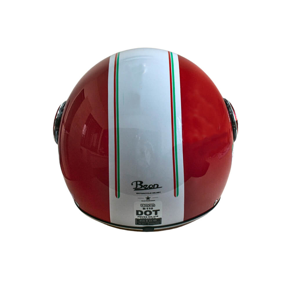 Мотошлем открытый Beon B-110B Ferrari XL Shiny Red-White (298691)