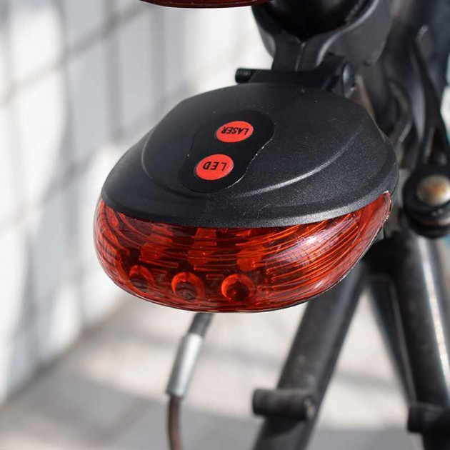 Ліхтар Велосипедний задній з червоними габаритами Robesbon з лазерною доріжкою (265221036)