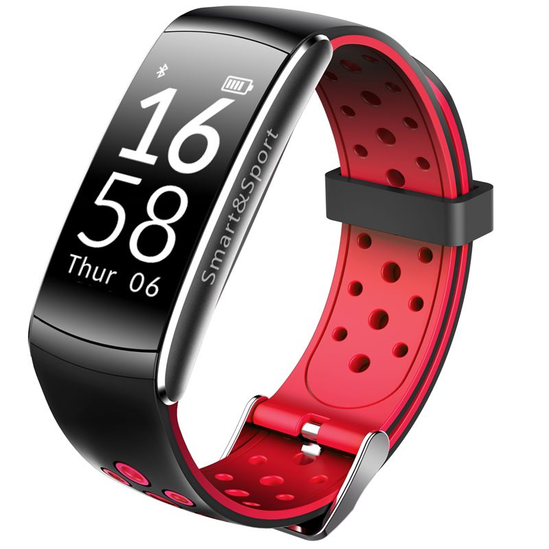 Фитнес-трекер Smart Band Q8 Tonometr Черно-красный