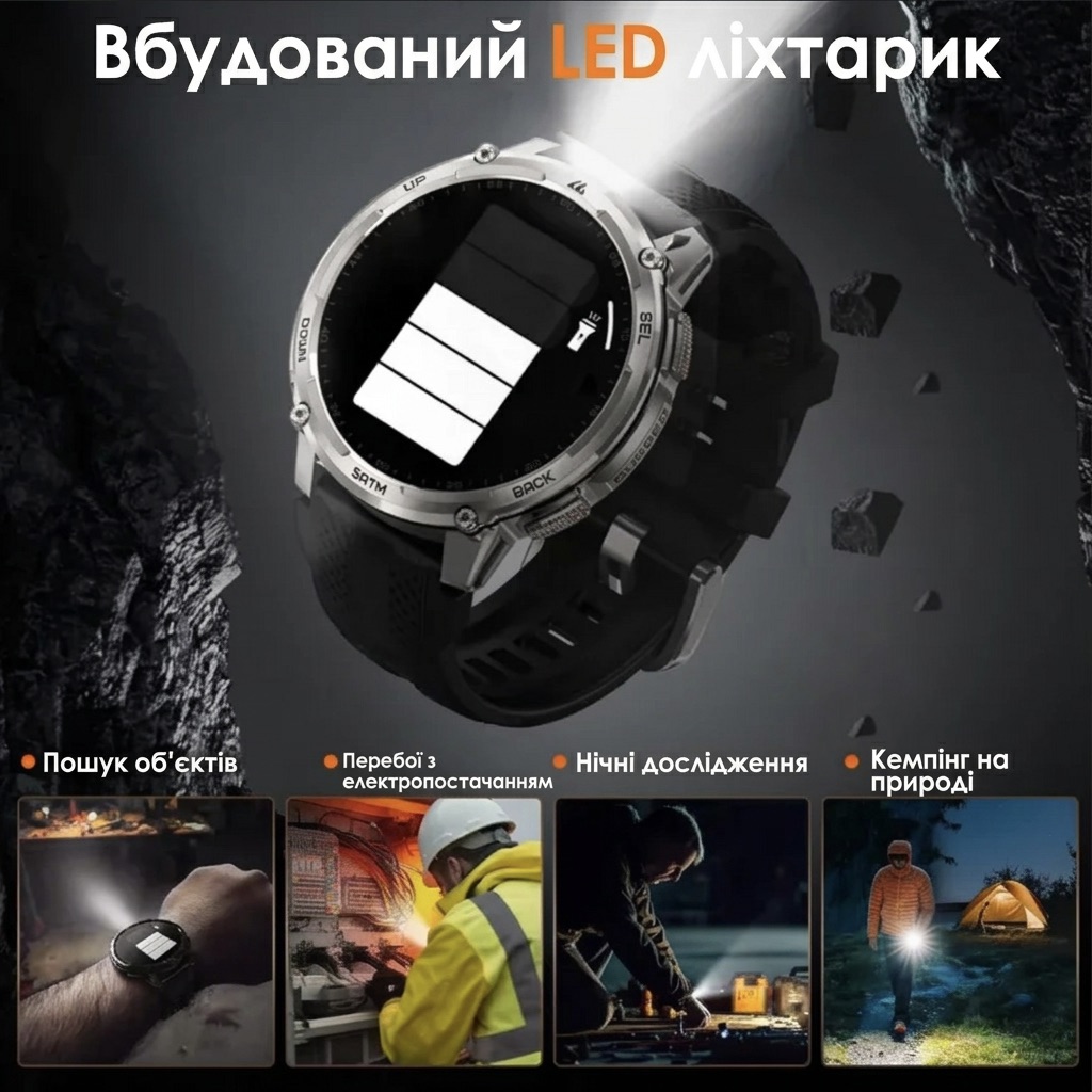 Тактичний Kospet Tank T4C Metal Silver (KTT0004СMS) — фото 6