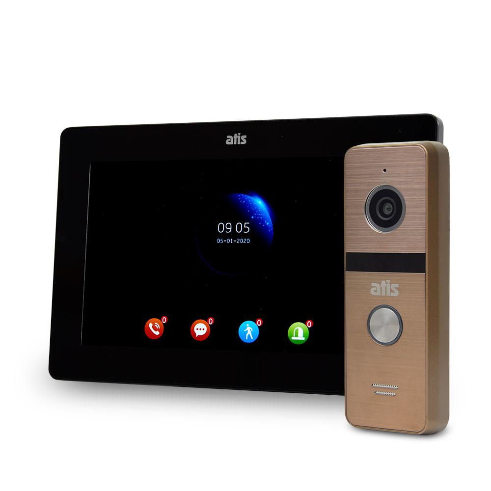 Комплект відеодомофону ATIS AD-770FHD Black + AT-400HD Gold