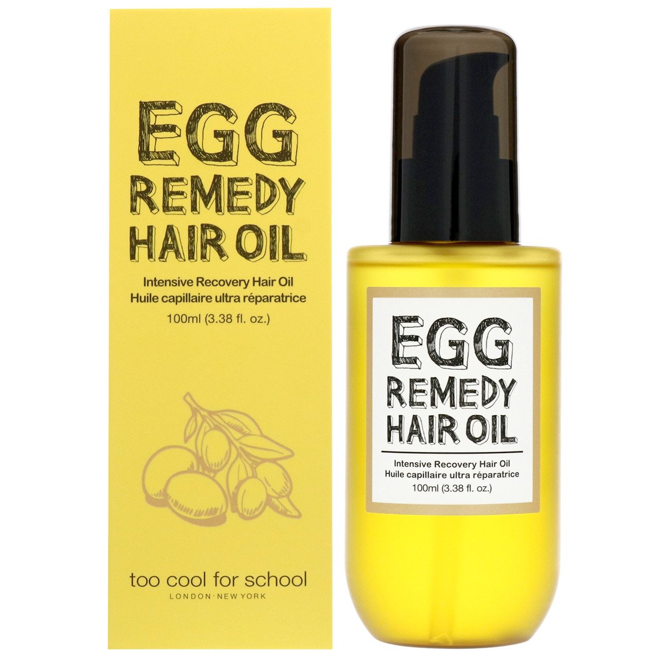 Масло для волос с маслом яичного желтка Too Cool For School Egg Remedy Hair Oil 100 мл (8809532446100)