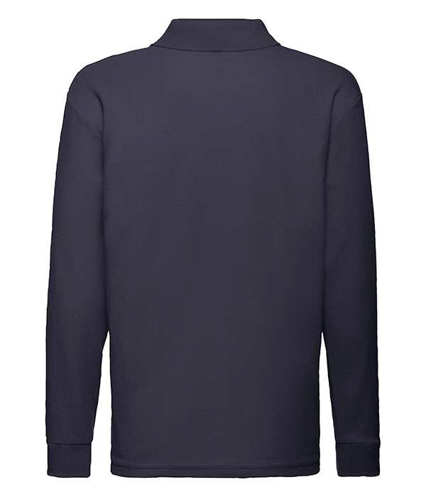 Поло Fruit of the loom 65/35 Long sleeve polo Kids 140 см Темно-синий (63-201-0)