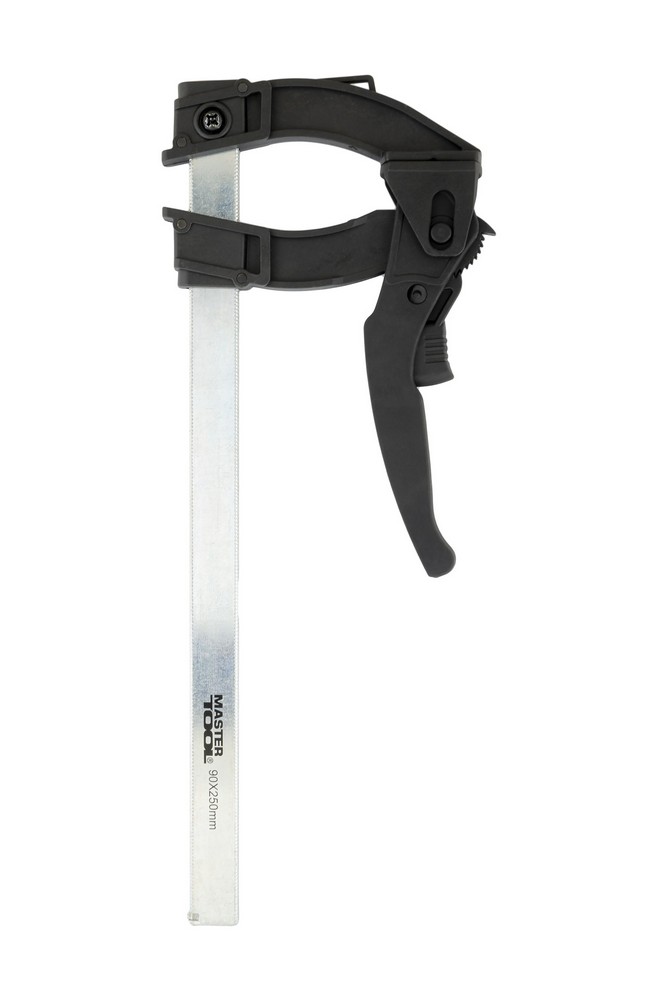 Струбцина реечная быстрозажимная MASTERTOOL GM тип F 250х90 мм сила зажатия 600 Н (07-0014)