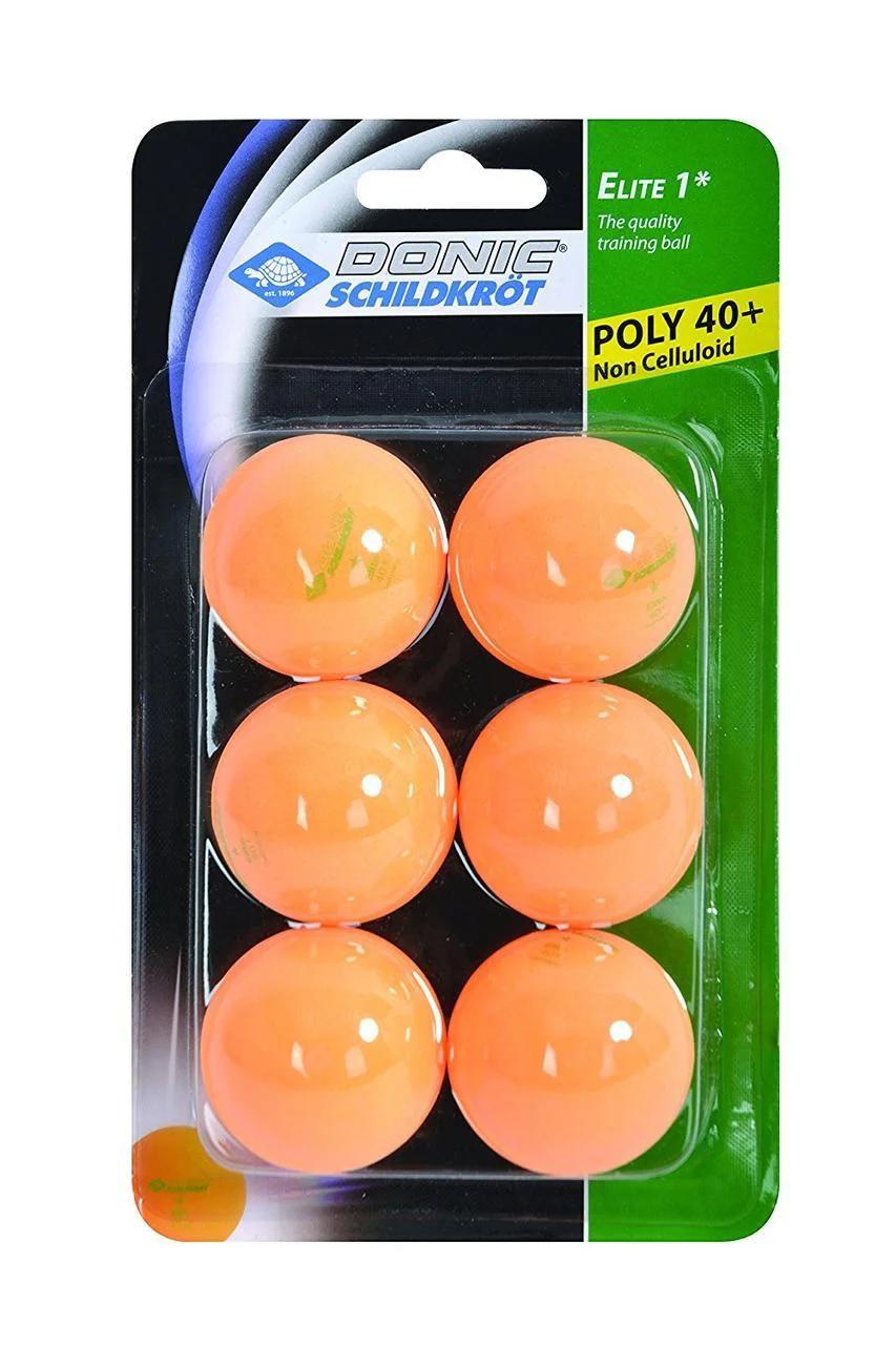 Мячики Donic Elite 1 40+ Orange 6pcs (hub_qewE11787)