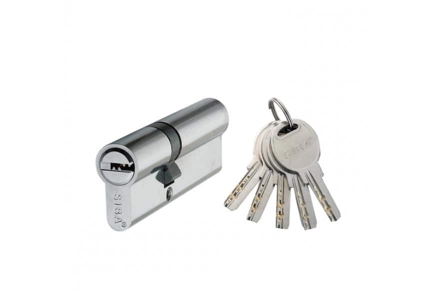 Циліндр Дверний Siba Перфорований Ключ-Ключ 80 Мм 40Х35 Хром (240660)