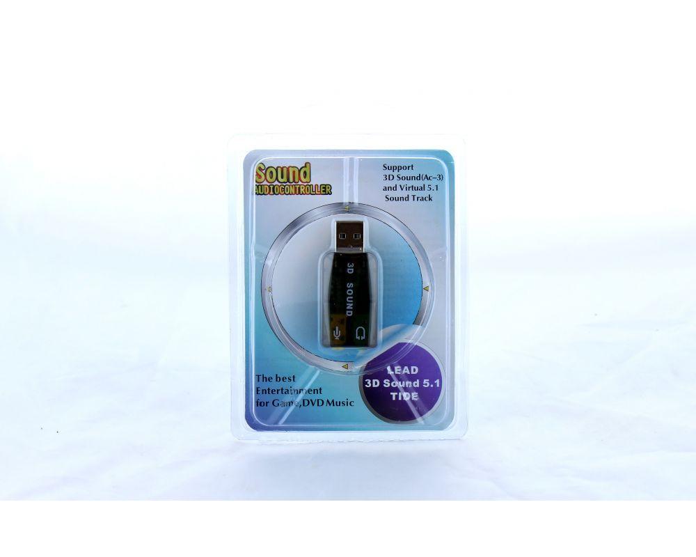 USB звуковая карта UKC 3D Sound card 5.1 внешняя Black