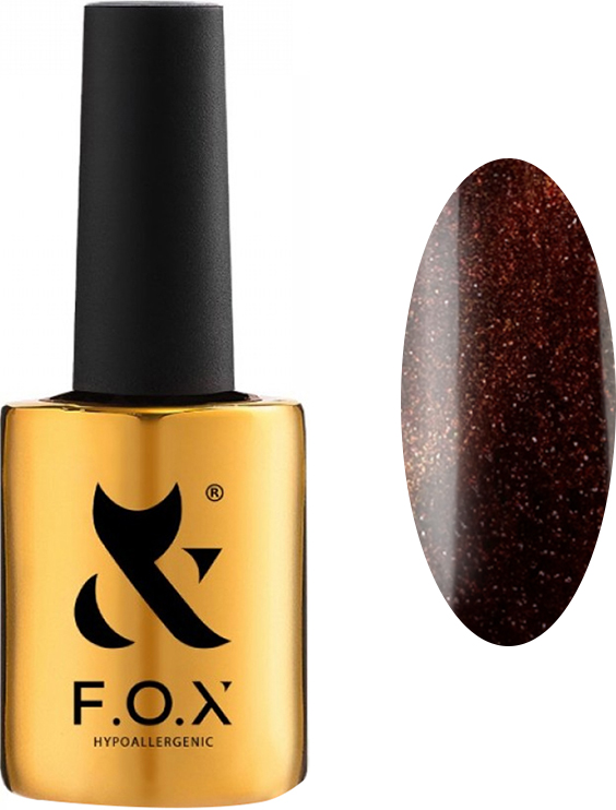Гель-лак F.O.X. Cat Eye Galaxy 002 Коричневый 7 мл (60421)