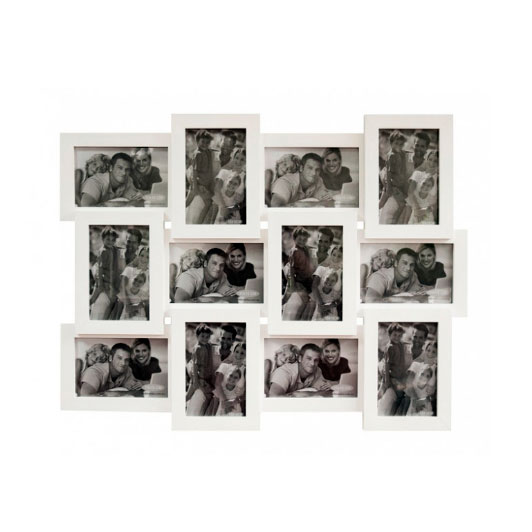 Настінна мультирамка білого кольору Cerio на 12 фото. Sabefet T-FX30239