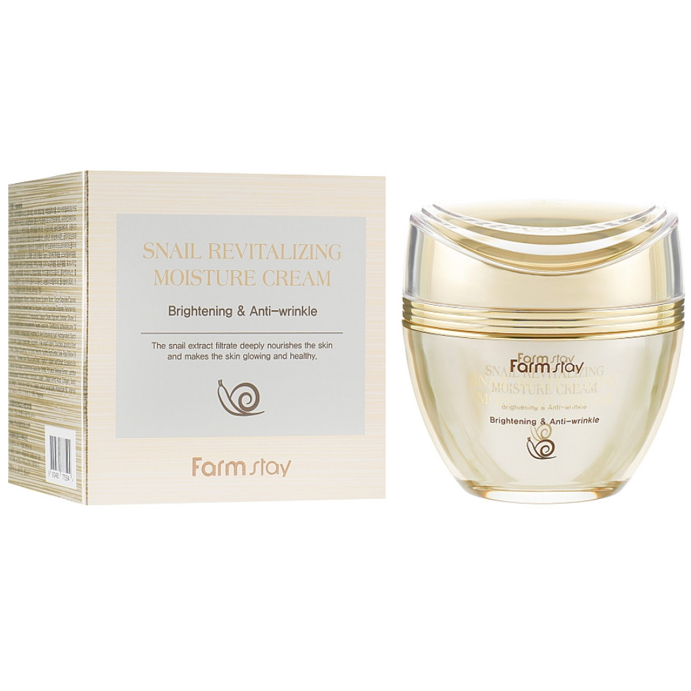 Увлажняющий антивозрастной крем для лица с муцином улитки Farmstay Snail Revitalizing Moisture Cream 50 мл (8809480773594)