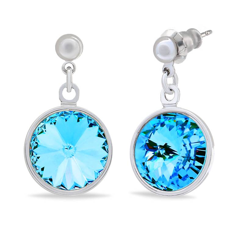 Сережки KOBI Rivoli Kolo 12 мм зі Swarovski (7740-1076-21-32)