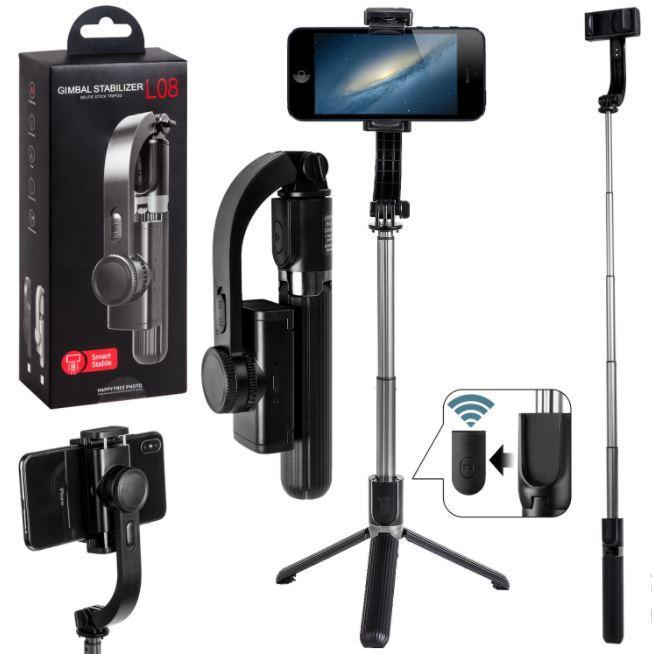 Штатив для фото автоматический сбалансированный Gimbal L08 стедикам для смартфона Black (my011-hbr)