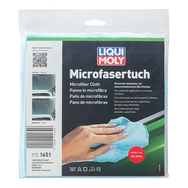 Специальная ткань для очистки из микрофибры Liqui Moly Microfasertuch 40х40 см 1 шт Голубой (1651)