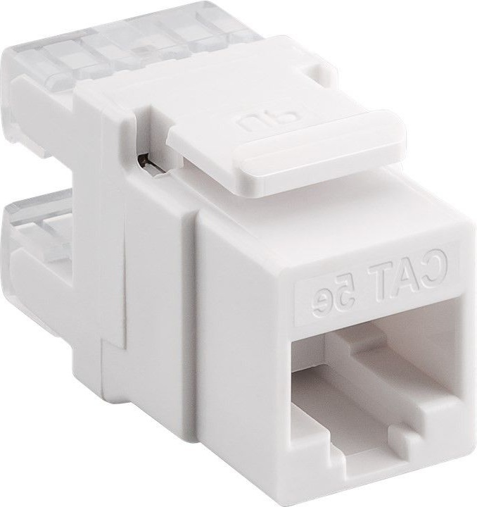 Конектор мережевий Lucom FreeEnd-RJ45 UTP5e (Keystone) конектор AWG24-26 позолочений білий (25.02.5143)