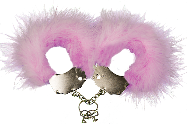 Наручники з рожевим оздобленням Adrien Lastic Handcuffs Pink (AD30301)