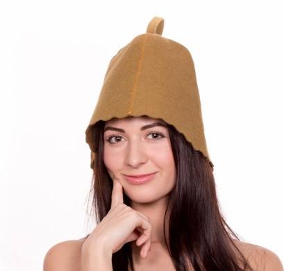 Банная шапка Luxyart натуральный войлок Коричневый (LA-1000)
