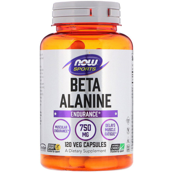 Бета аланин NOW Foods Beta-Alanine, Endurance 750 mg 120 Veg Caps
